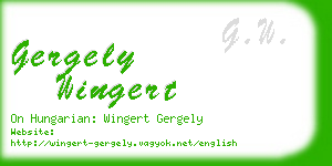 gergely wingert business card
